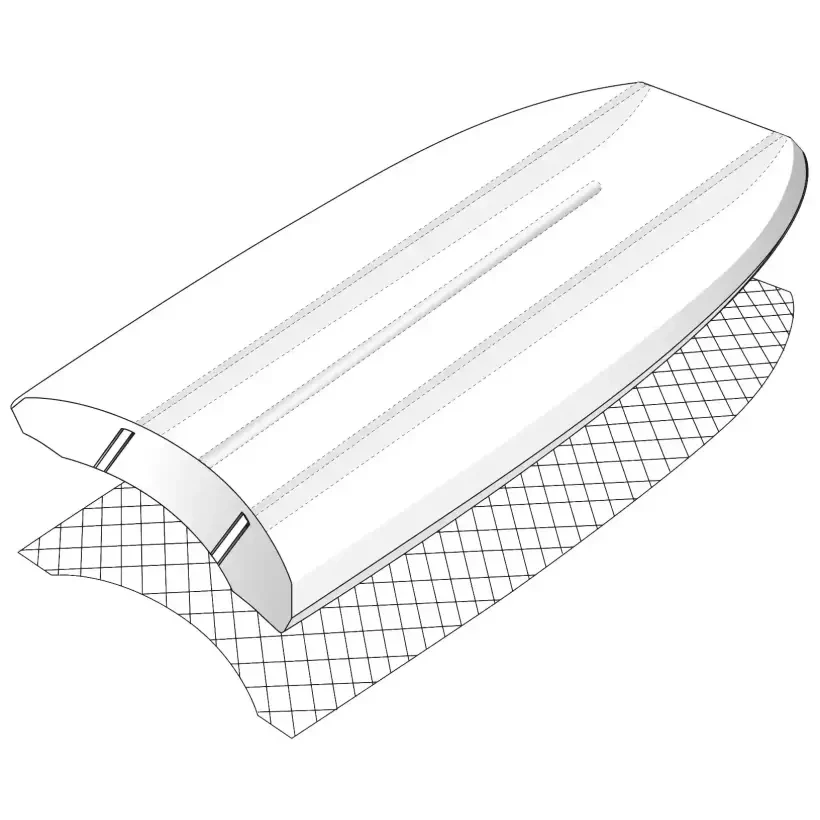 NMD Ben Player Quantum K19 PP Bat Tail Bodyboard Black/Dark Blue