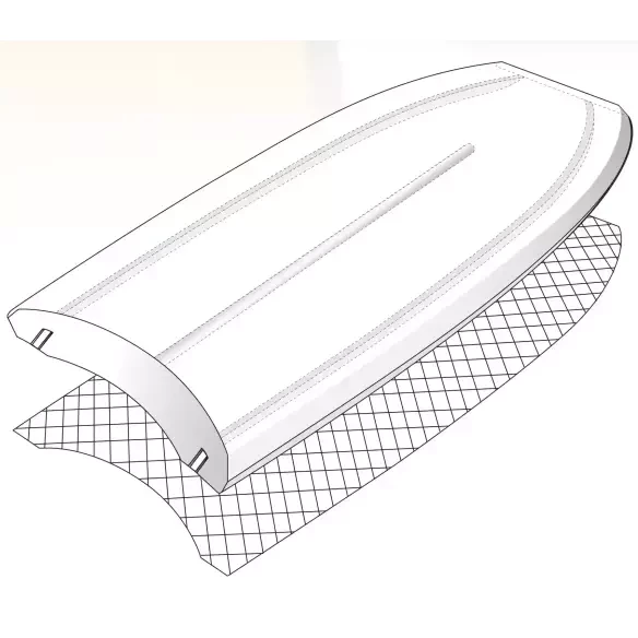 Tabla de bodyboard VS Winchester Proride X4 Mini QUAD K19 PP White/White
