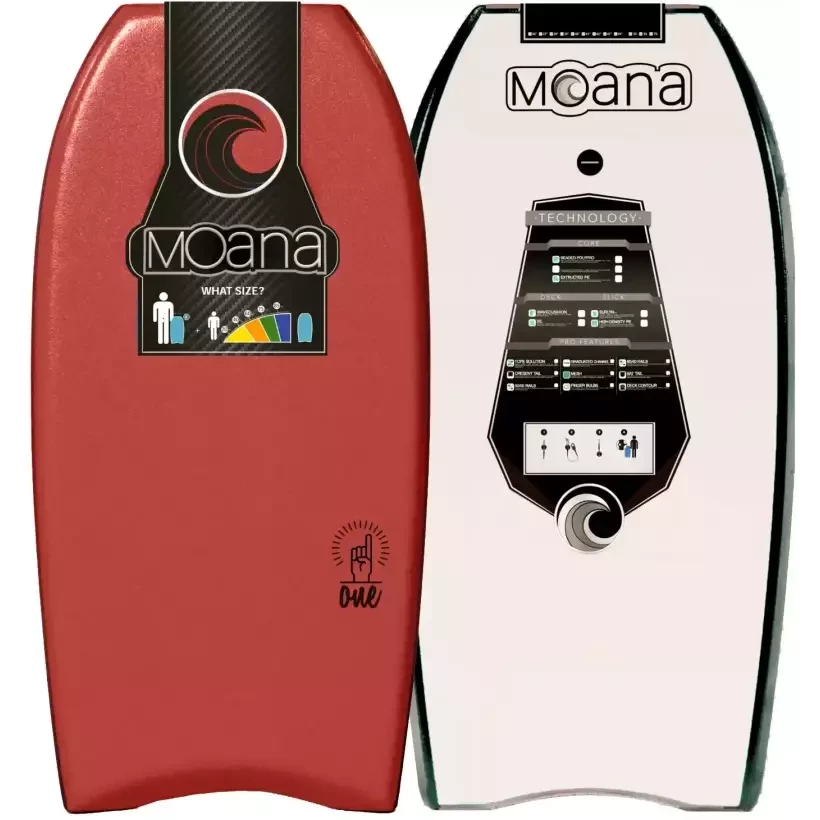 Tabla de bodyboard Moana One Red/White
