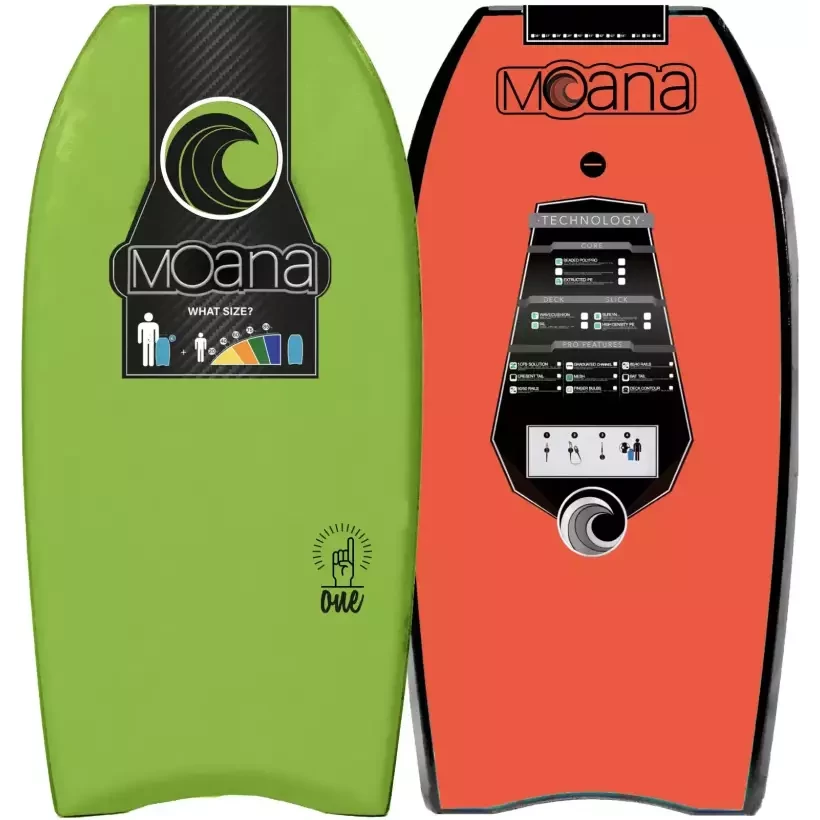 Prancha de bodyboard Moana One Green/Orange