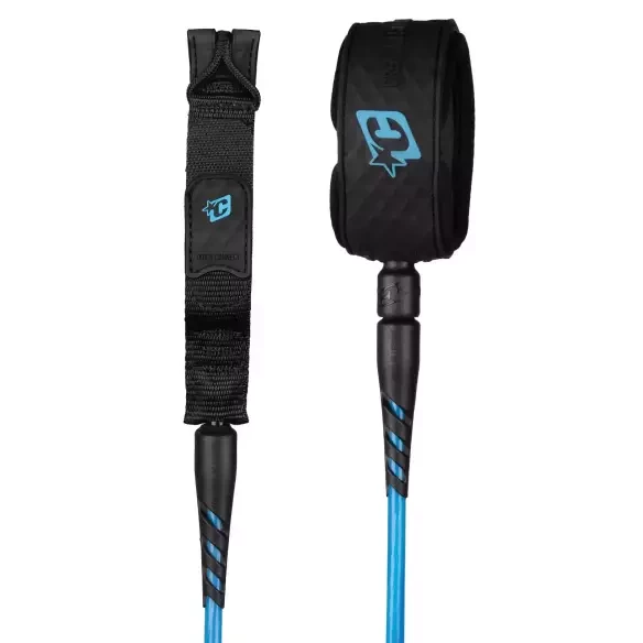 Surf leash Creatures Reliance 2.0 Lite Duty Cyan Twist Black