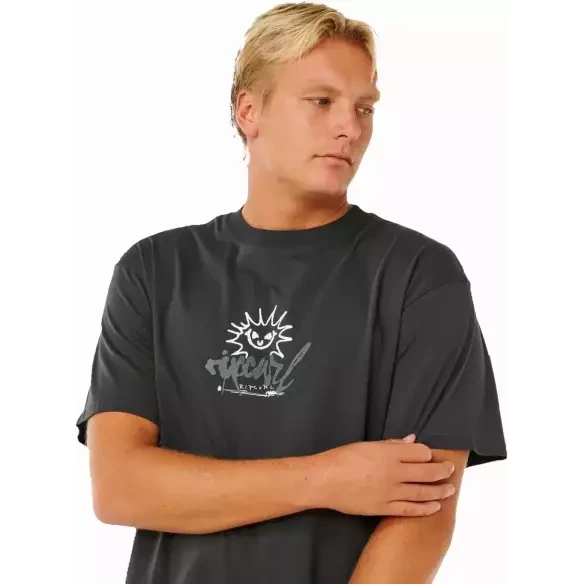Camiseta Rip Curl Inner Visions Rotten Sun Washed Black