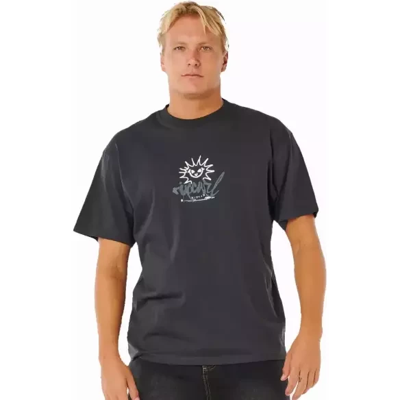 T-shirt Rip Curl Inner Visions Rotten Sun Washed Black