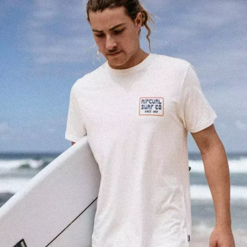 Rip Curl T‑Shirt Pacific Rinse Sunrise Bone