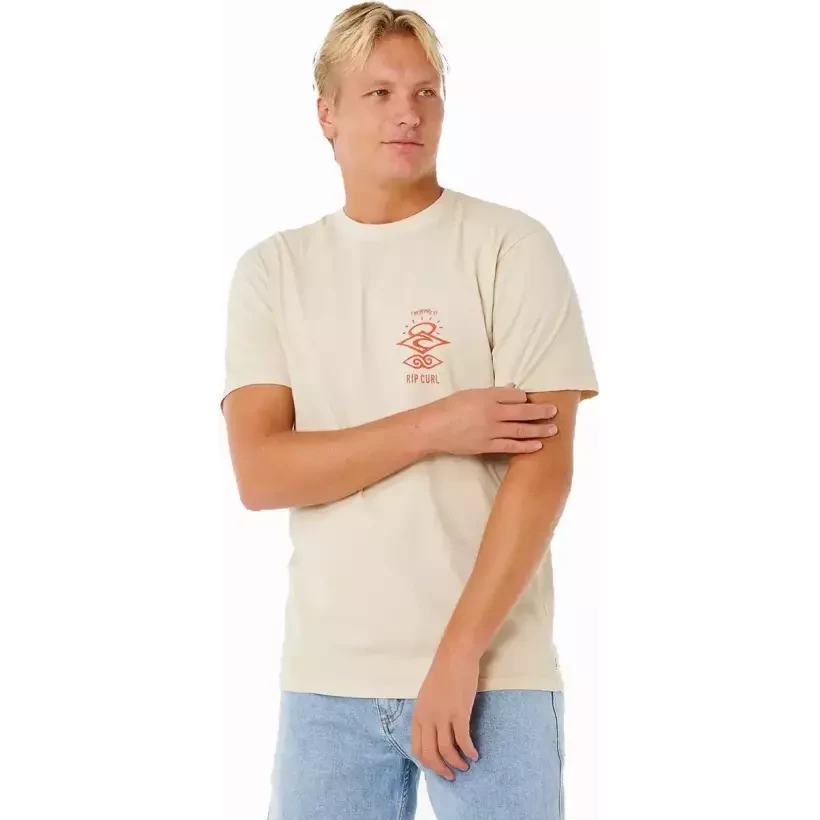 Maglietta Rip Curl Search Icon Vintage Bianco