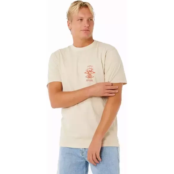 T-shirt Rip Curl Search Icon Vintage blanc