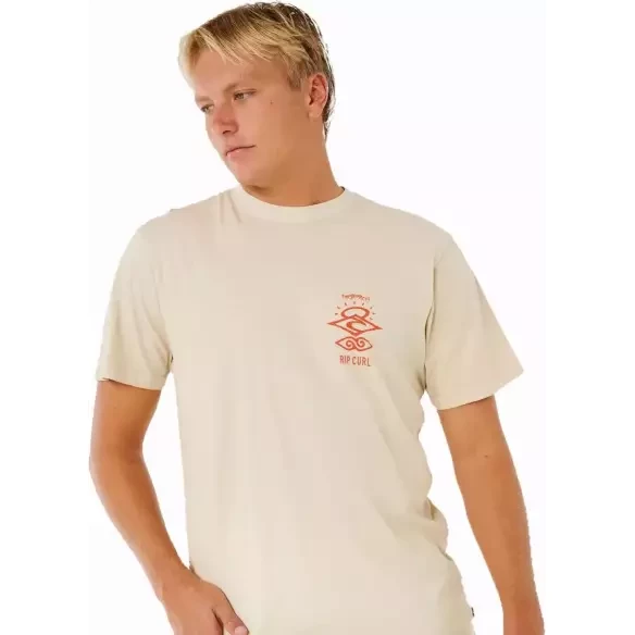 T-shirt Rip Curl Search Icon Vintage blanc
