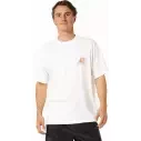 Rip Curl T-Shirt Artist of The Search Rolling Wave Bone