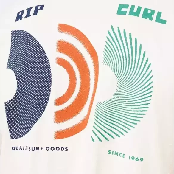 Rip Curl T‑Shirt Artist of The Search Rising Vintage Weiß