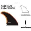 Quillas FIREWIRE Spun Honey 5 fin set Black/Yellow