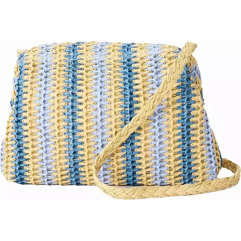 Borsa Rip Curl Crochet Framed Clutch Blu/Natural