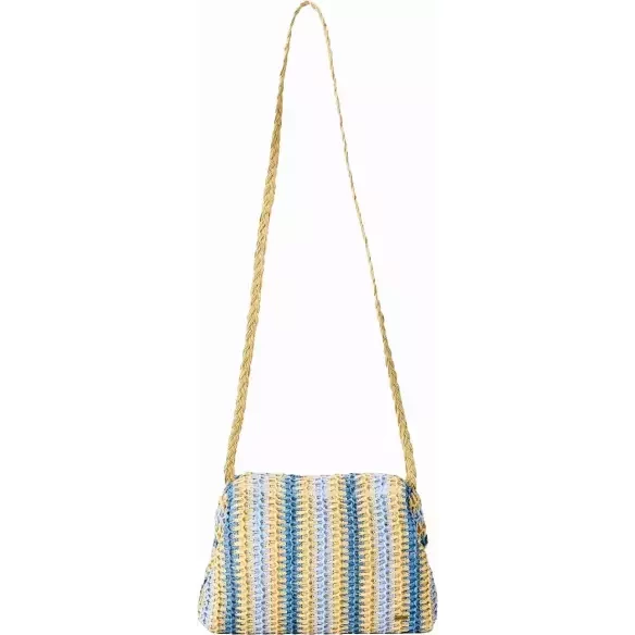 Bolsa Rip Curl Crochet Framed Clutch Azul/Natural