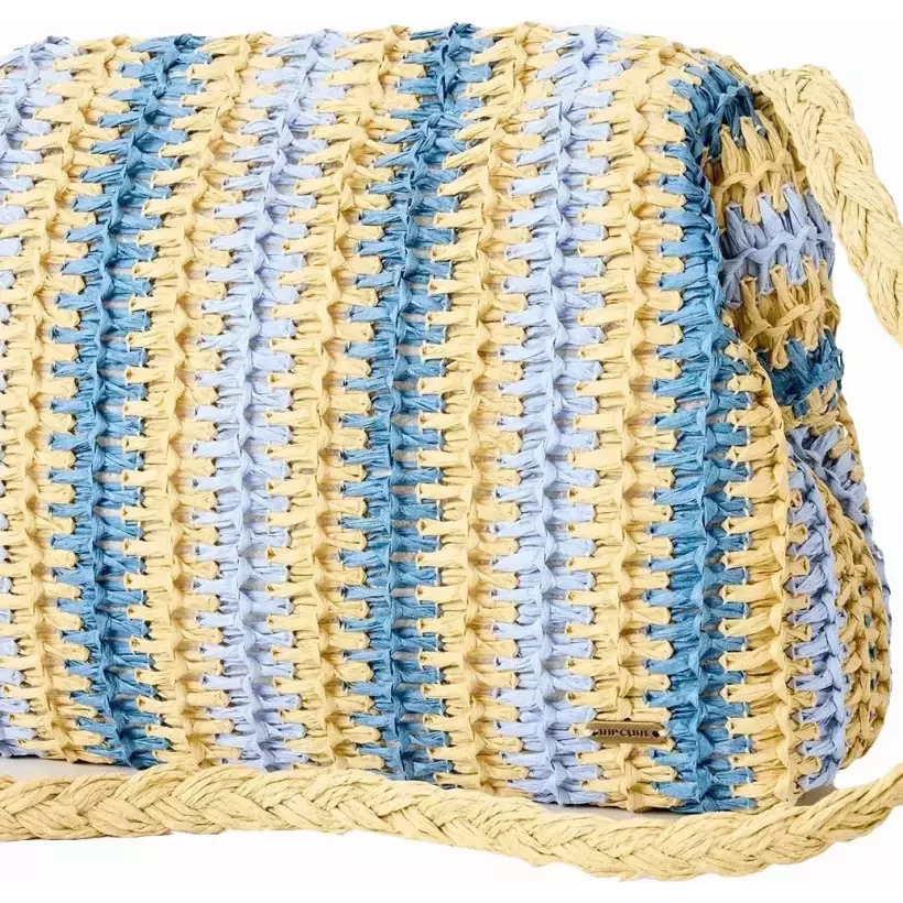 Borsa Rip Curl Crochet Framed Clutch Blu/Natural