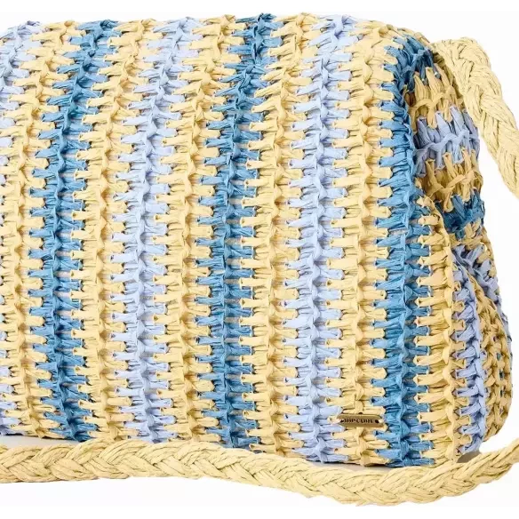 Bolso Rip Curl Crochet Framed Clutch Blue/Natural