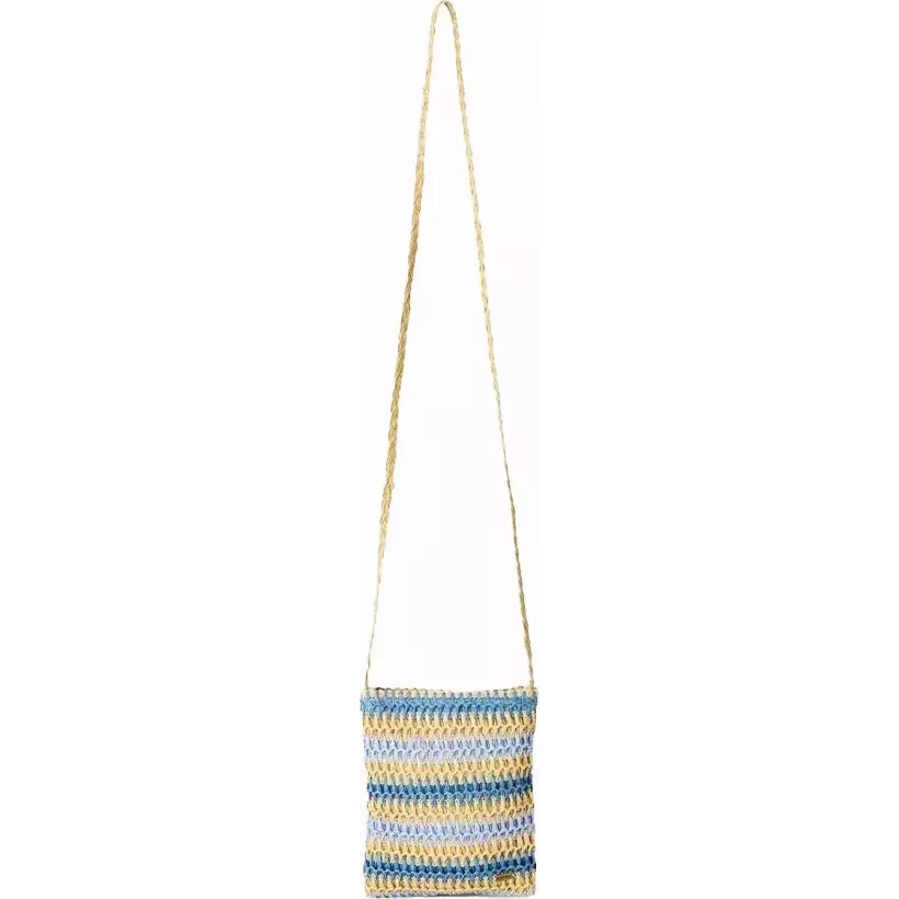 Borsa Rip Curl Crochet Framed Clutch Blu/Naturale