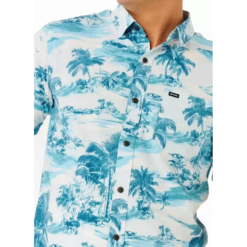 Rip Curl Sessions Glacier Blue overhemd