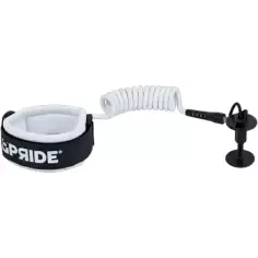 Leash de bodyboard Pride standard biceps Blanc
