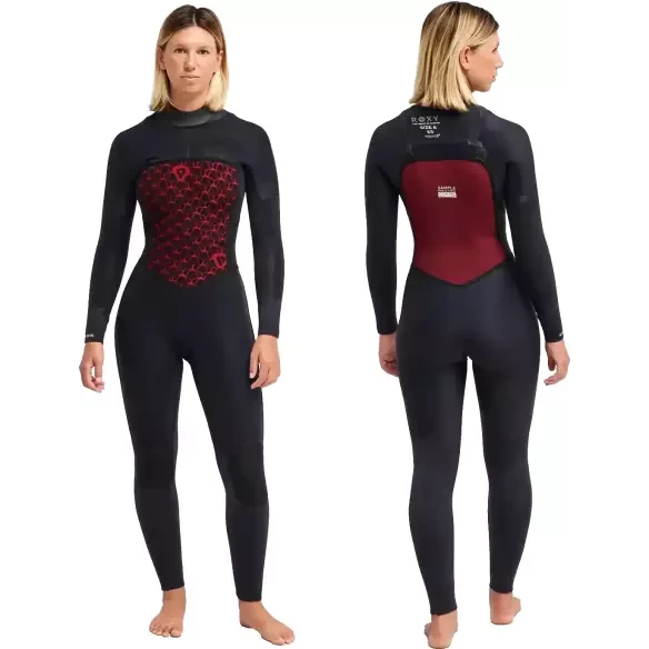 Muta in neoprene Roxy Swell Natural 4/3mm FZ Hibiscus Real