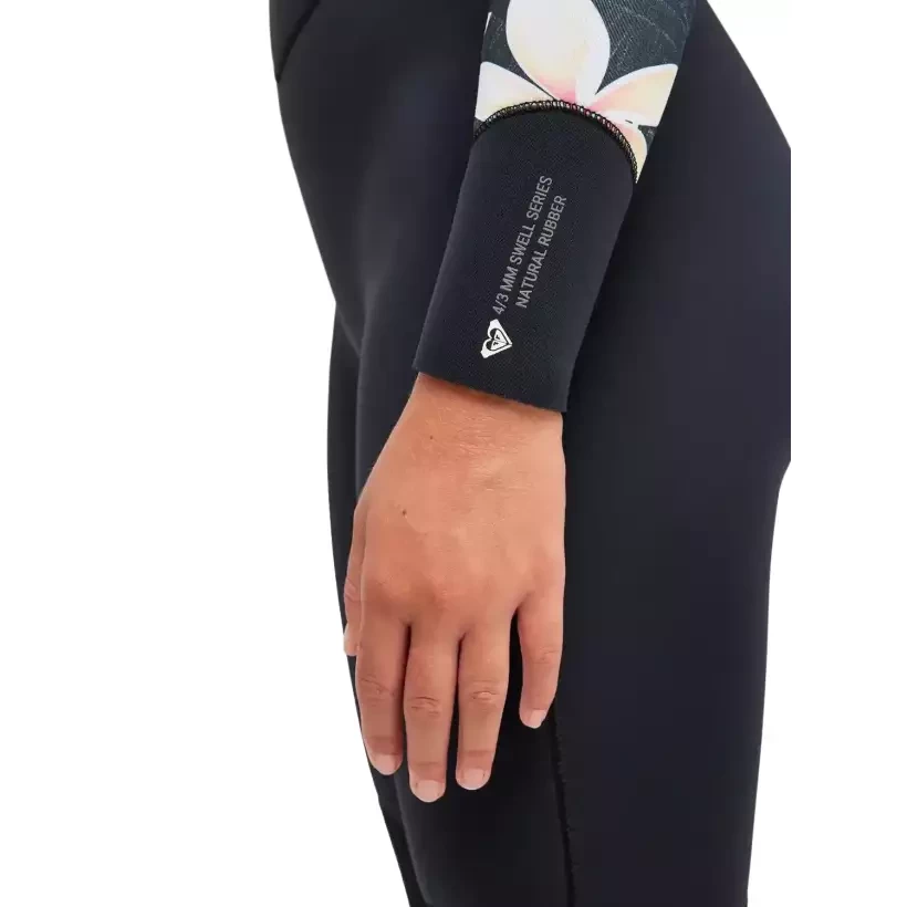 Muta in neoprene Roxy Swell Natural 4/3mm FZ Hibiscus Real