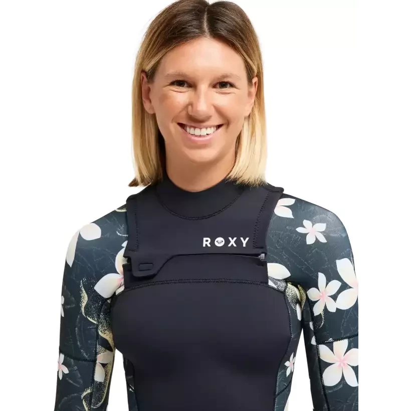 Neopreen Roxy Swell Natural 4/3mm FZ Hibiscus Real