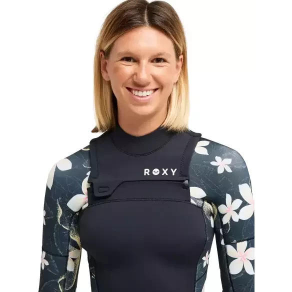 Neopreen Roxy Swell Natural 4/3mm FZ Hibiscus Real