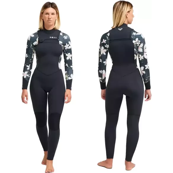 Muta in neoprene Roxy Swell Natural 4/3mm FZ Hibiscus Real