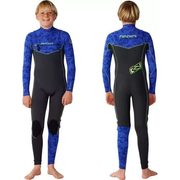 Traje Rip Curl Dawn Patrol 4/3mm Junior CZ Black/Blue