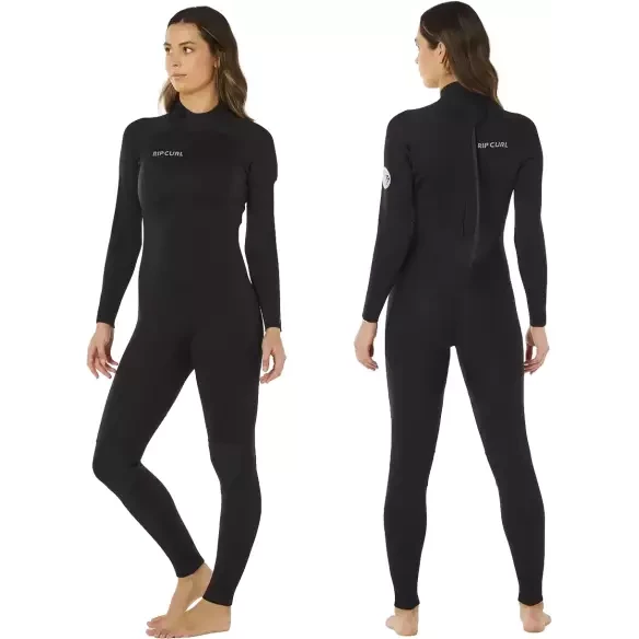 Muta in neoprene Rip Curl Trad Flat Lock Back Zip 3/2mm Womens Black