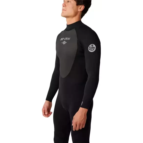 Neopreno Rip Curl Omega Back Zip 4/3mm Black