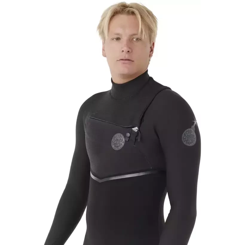 Rip Curl E-Bomb 4/3mm Chest-Zip Wetsuit Black