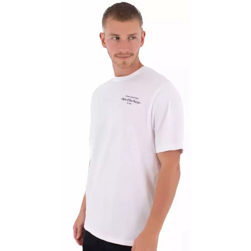 T-shirt Hurley Printing Press Biriri Blanc
