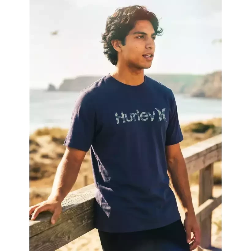 T-shirt Hurley Printing Press Money Bleu