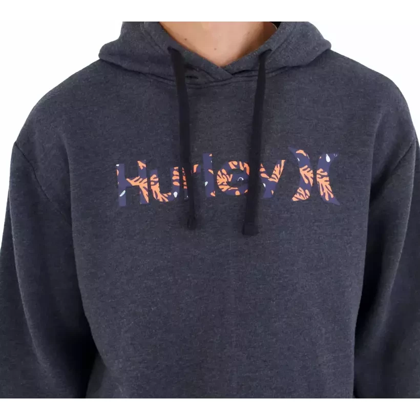 Moletom Hurley com capuz Fleece Top Printing Press Money Black