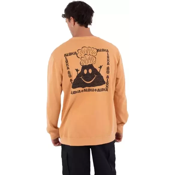 Moletom Hurley Sider Crew Citrus Blaze