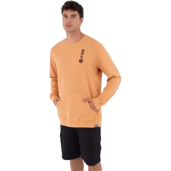 Hurley Sider Crew Sweatshirt Citrus Blaze