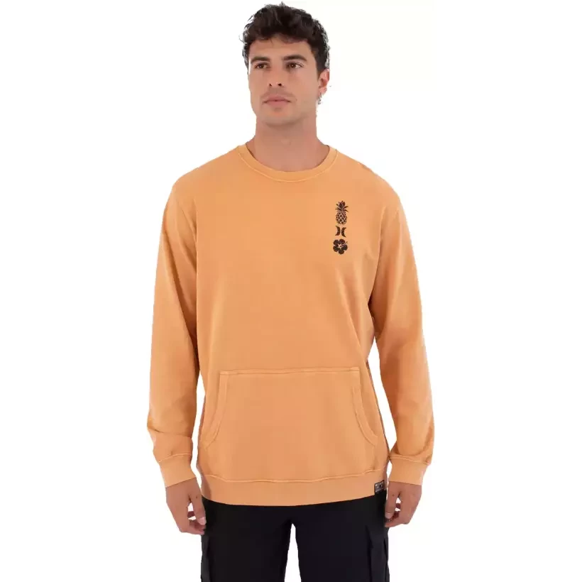 Hurley Sider Crew Sweatshirt Citrus Blaze