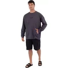 Hurley Etam Crew Sweatshirt Dark Stone Grey