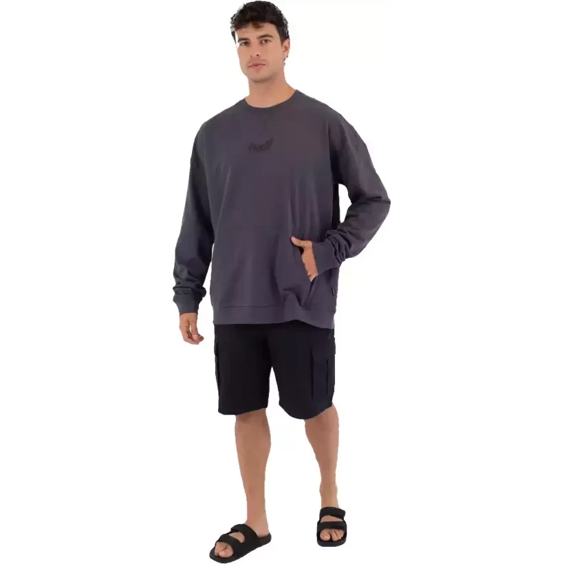 Sudadera Hurley Etam Crew Dark Stone Grey