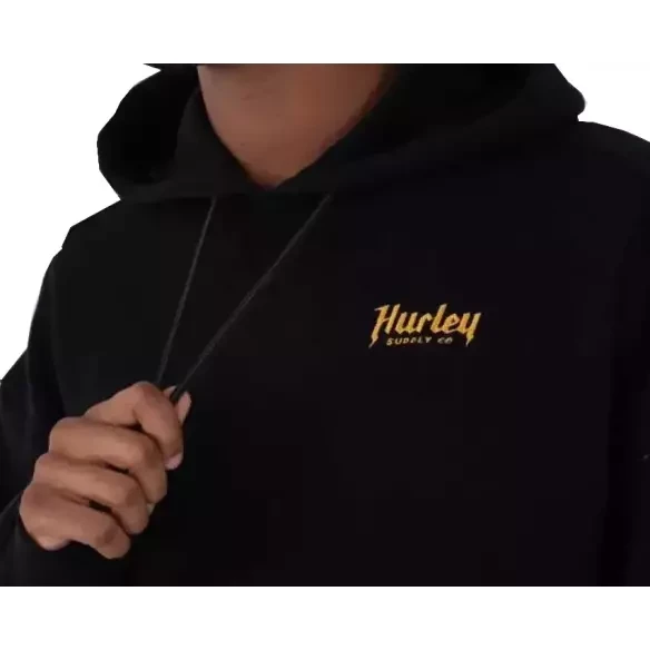 Felpa con cappuccio Hurley Ironcland Heavyweight nera