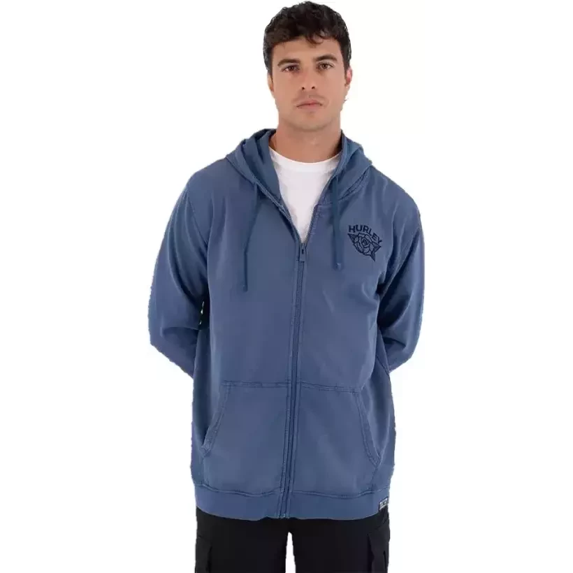 Felpa con cappuccio Hurley Sider Zip Blue