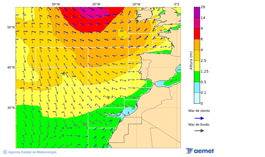 AEMET tablas de viento y oleaje: cómo leerlas para surfear