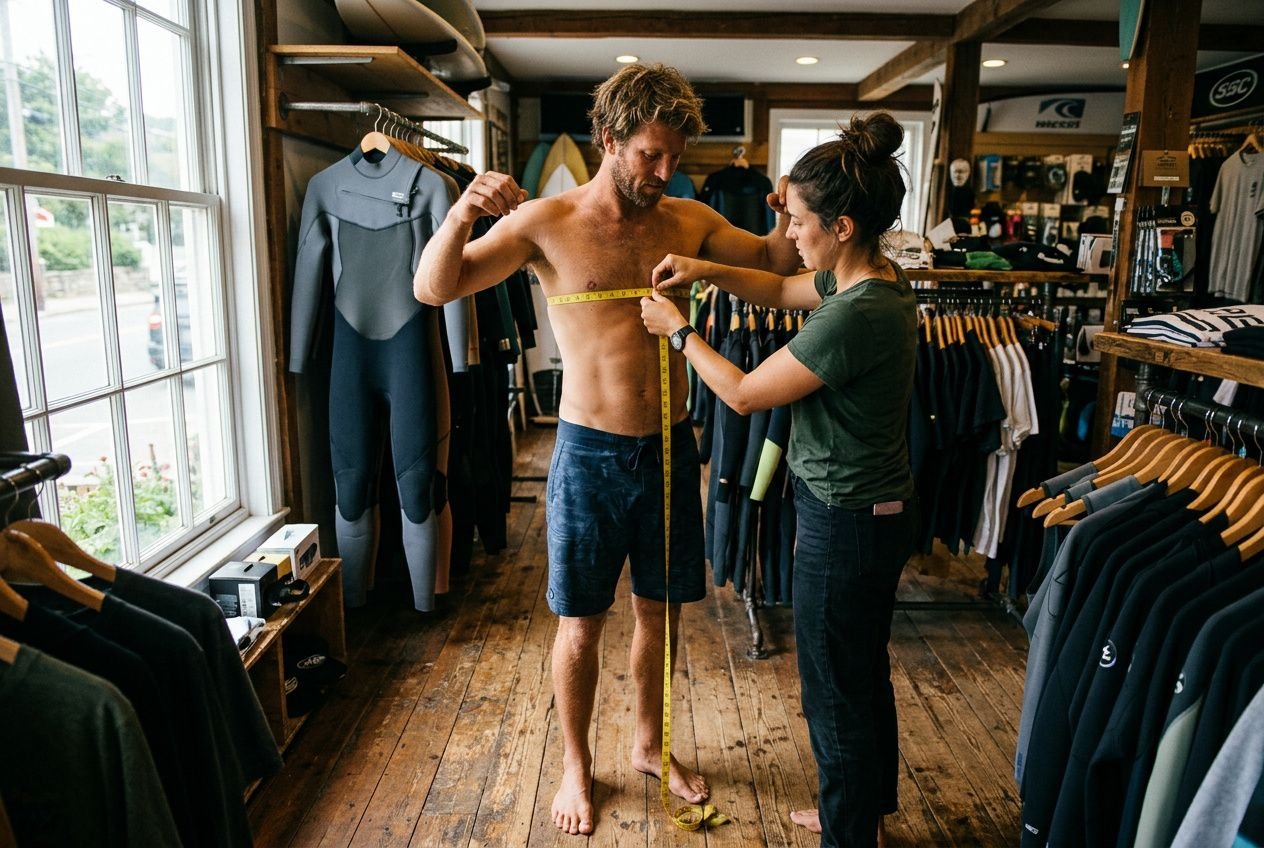 Guide des tailles de combinaison surf : homme, femme et enfant